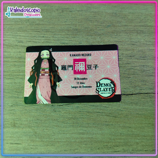 Nezuko v2 Sticker para tarjeta