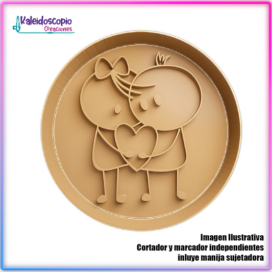 Novios Enamorados San Valentin - Cortador de Galletas y Fondant