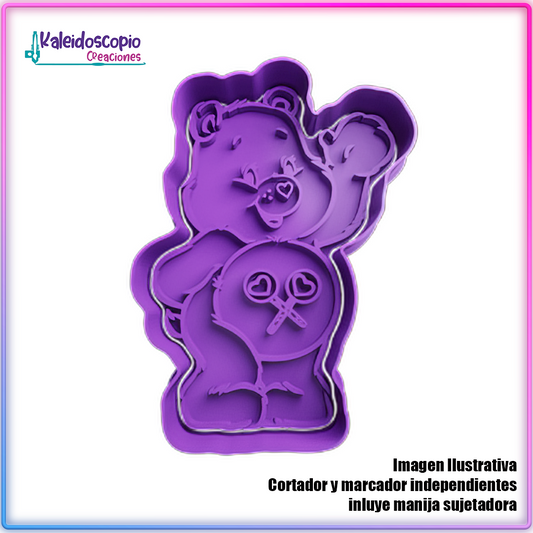 Osito Cariñosito Paletas San Valentin - Cortador de Galletas y Fondant