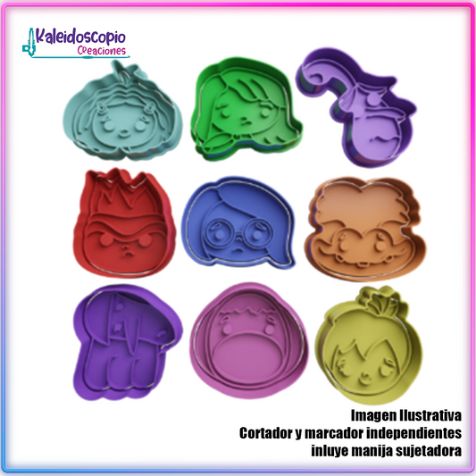 Pack Emociones Intensamente - Cortador de Galletas y Fondant