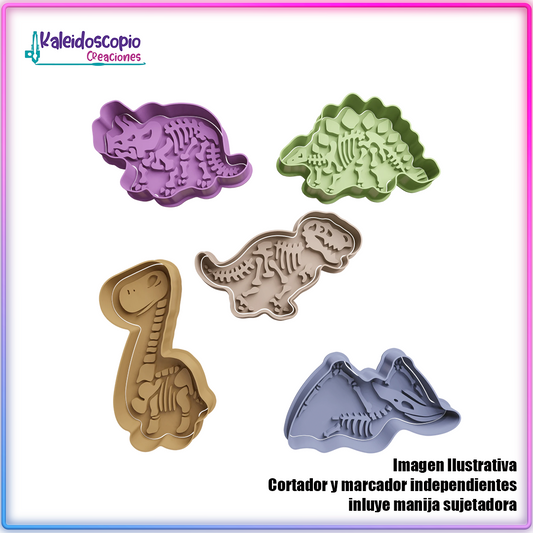 Pack Fosiles de Dinosaurios Cortador para galletas