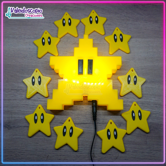 Estrella pixel led para arbol de navidad combo