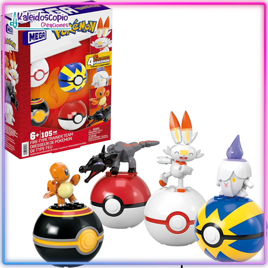 MEGA, Pokémon, Equipo de Entrenador de Fuego, Juguete de Construcción