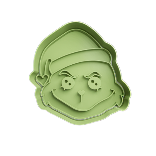 Grinch cute sonriendo Cortador de Galletas y Fondant
