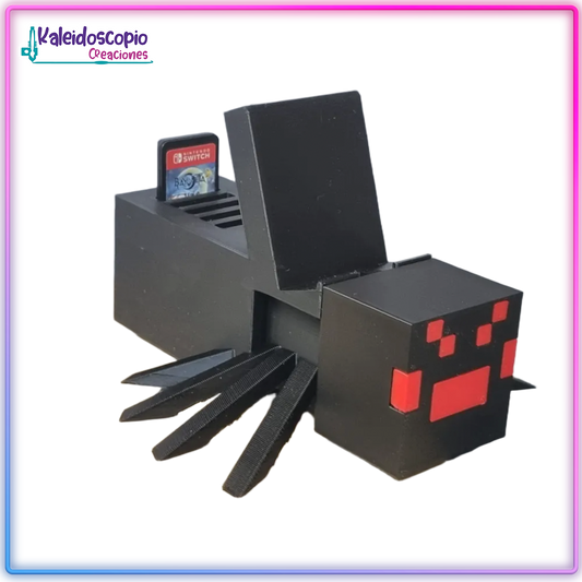 Soporte para Nintendo Switch y Cartuchos Araña Minecraft