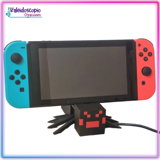 Soporte para Nintendo Switch y Cartuchos Araña Minecraft