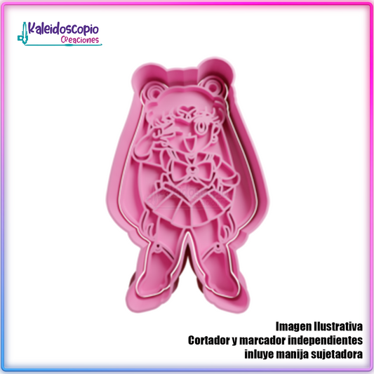 Sailor moon chibi Cortador para galletas y fondant