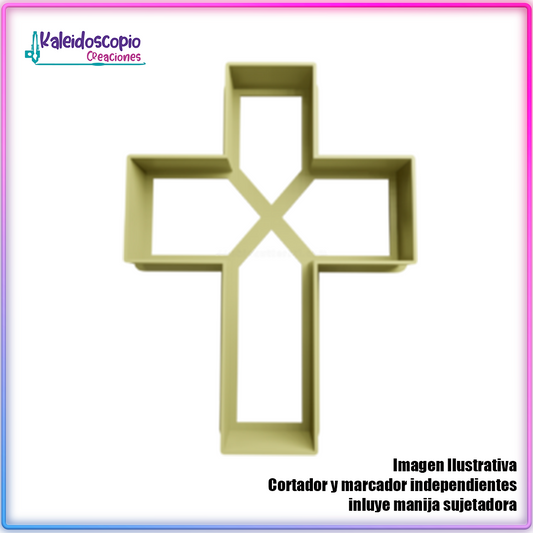 Silueta Cruz Lineal Cortador para galletas y fondant