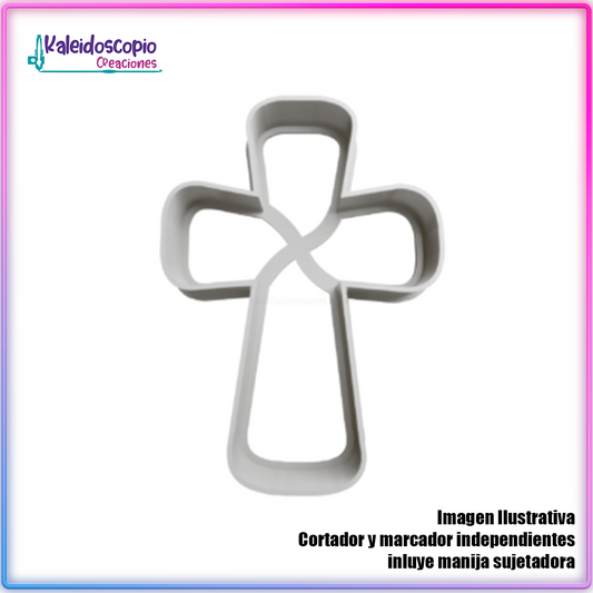 Silueta Cruz estilizada Cortador para galletas y fondant