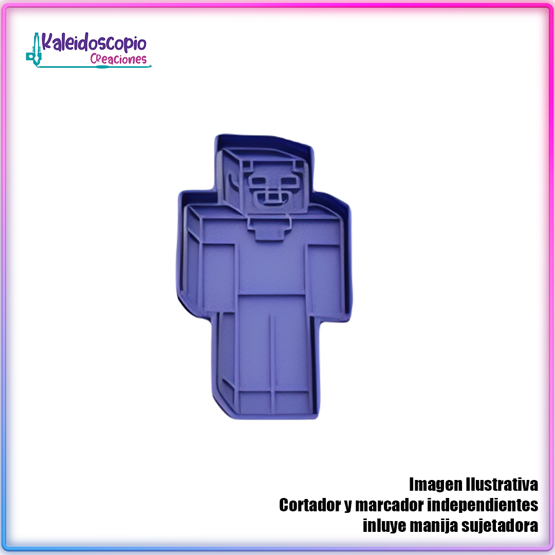 Steve Minecraft Cortador de Galleta y Fondant Steve Minecraft Cortador de Galleta y Fondant
