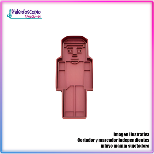 Steve Minecraft 2 Cortador de Galleta y Fondant