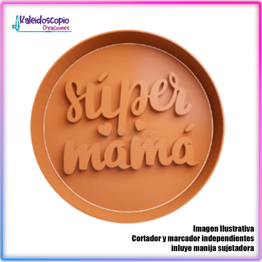 Super Mamá Cortador para galletas y fondant