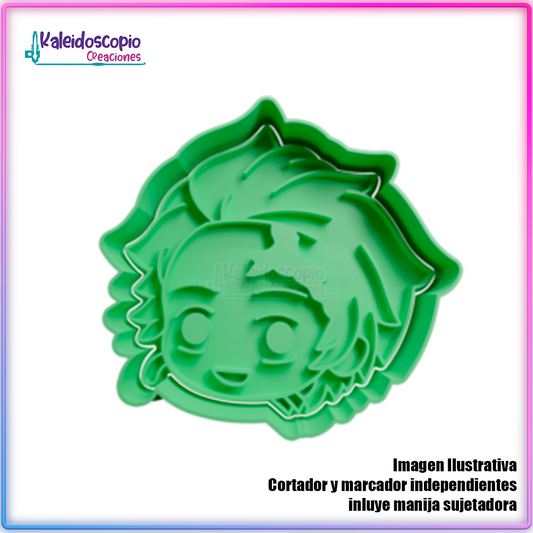 Tanjiro sonrinedo Cortador para galletas y fondant