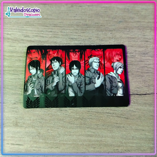 AOT anime Sticker para tarjeta