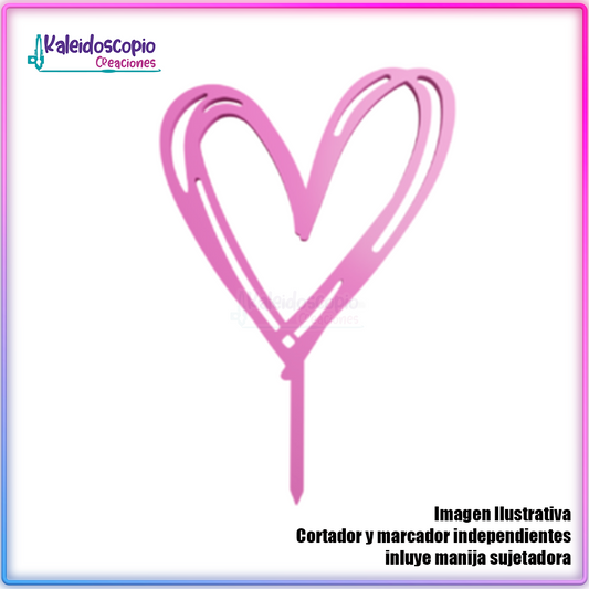 Corazón v1 topper cake