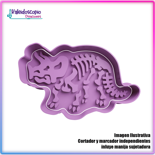 Triceraptos Fosil Cortador para galletas