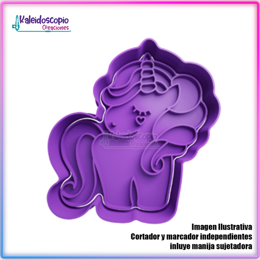 Unicornio cute Cortador para galletas y fondant