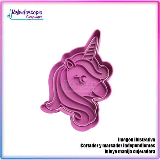 Carita de unicornio Cortador para galletas y fondant