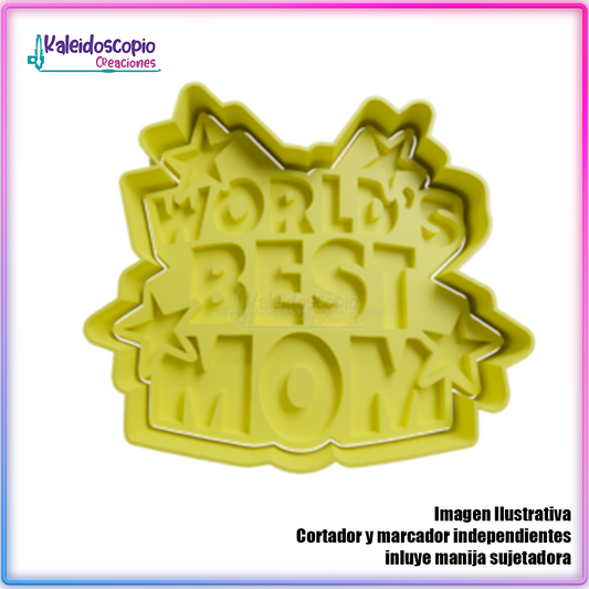 World best mom Cortador para galletas y fondant
