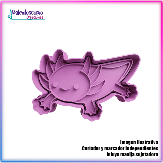 Ajolote Kawaii - Cortador para galletas y fondant