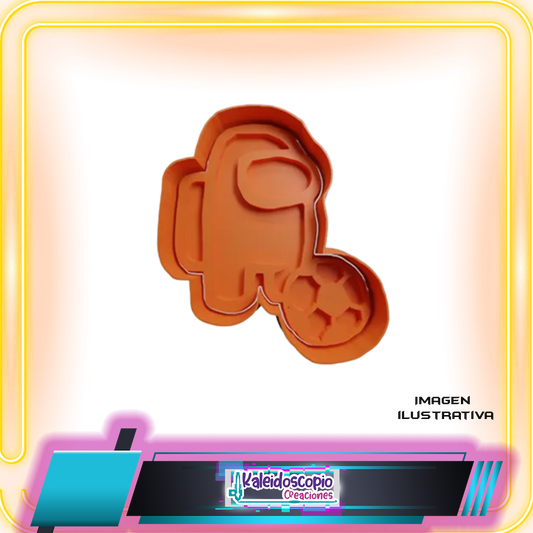 Cortador para galletas Among us futbolero