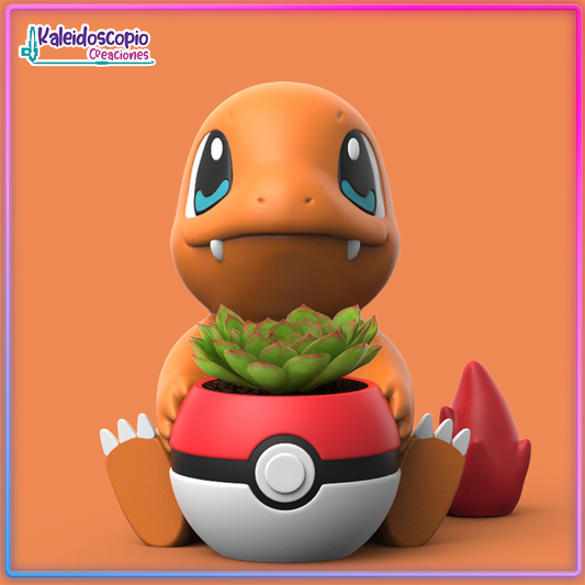 charmander con pokeball Maceta Pokémon