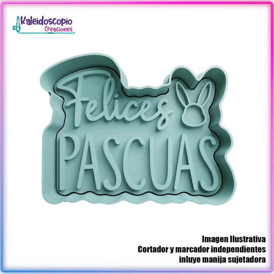 Felices Pascuas - Cortador para galletas y fondant