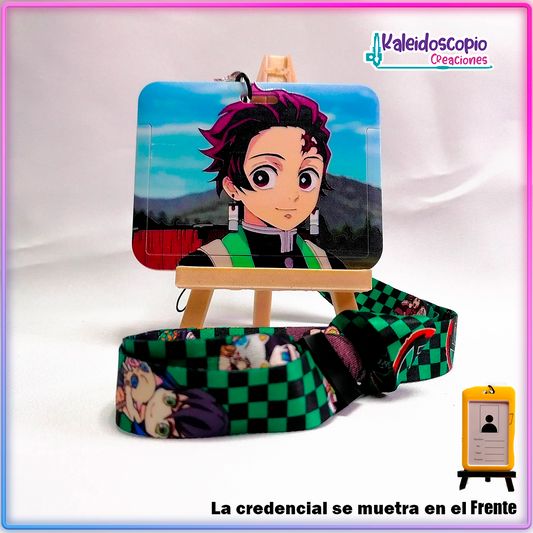 Porta Gafete Tanjiro Kamado Horizontal