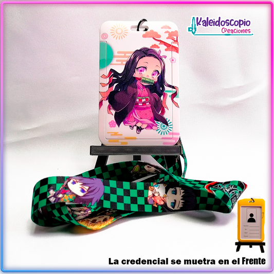 Porta Gafete Nezuko chibi