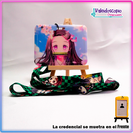 Porta Gafete Nezuko Kamado