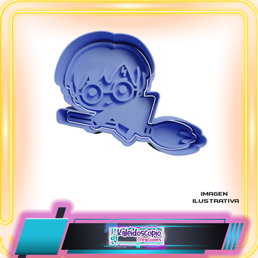 Cortador para galletas Harry Potter en escoba