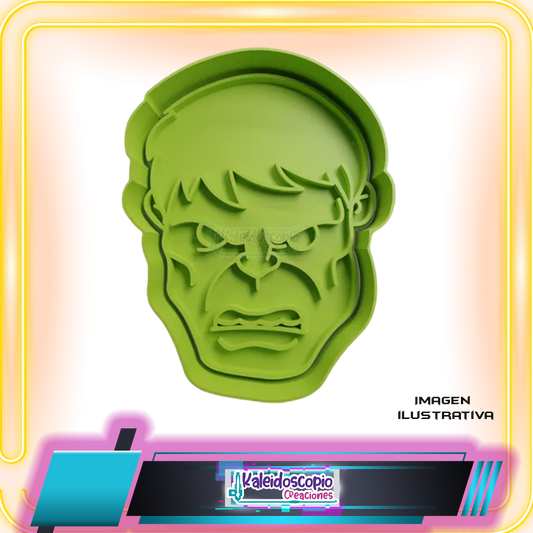 Cortador para galletas Hulk Cabeza