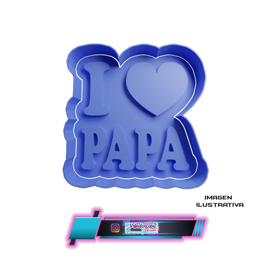 Cortador para galletas I Love Papá