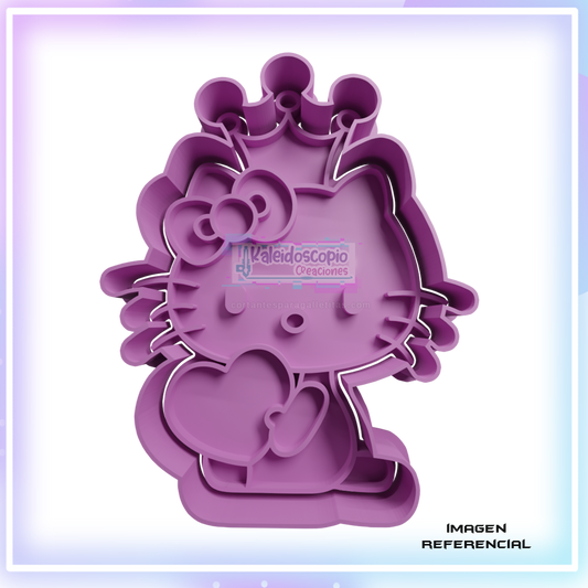 Cortador para Galletas Kitty con corazon