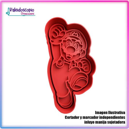 Mario Festejando - Cortador para galletas y fondant