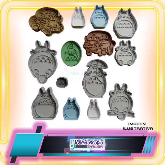 Cortador para galletas Mi Vecino Totoro Pack 14 piezas
