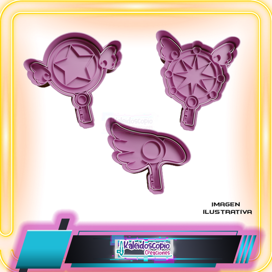 Cortador para galletas Báculos Sakura Card Captor Pack 3 piezas