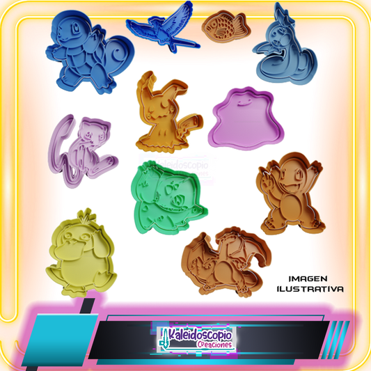 Cortador para galletas Pokémon plus Pack 11 piezas