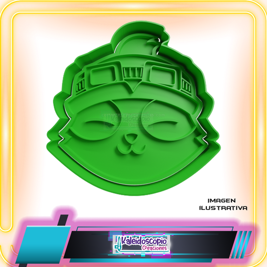 Cortador para galletas Teemo League f Legends - Rostro