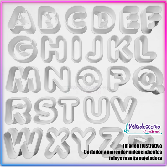 Abecedario pack de cortador para galletas y fondant
