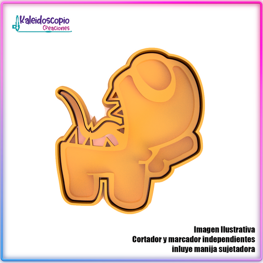 Amongus demon - Cortador para galletas y fondant