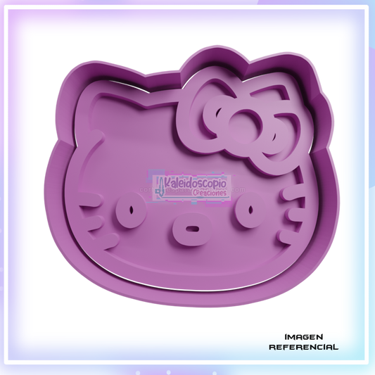 Cortador para Galletas Kitty Cabeza con moño