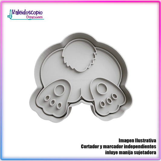 Colita de conejo Pascua - Cortador para galletas y fondant