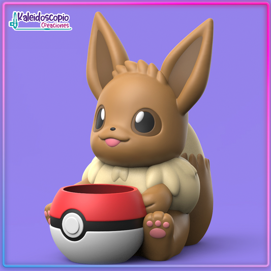 Eevee con pokeball Maceta Pokémon