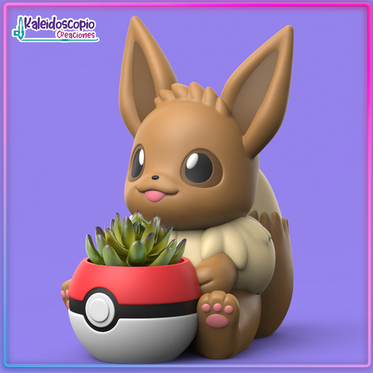 Eevee con pokeball Maceta Pokémon