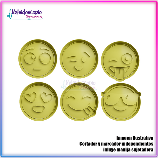 Emojis pack de cortador para galletas y fondant