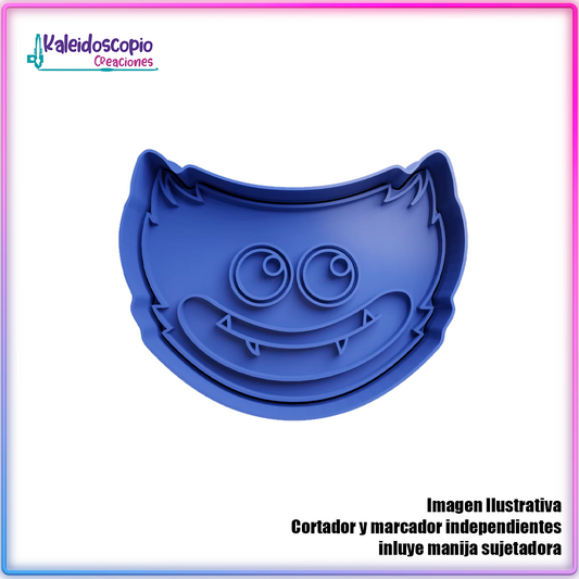 Huggy Wuggy carita - Cortador para galletas y fondant