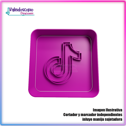 Tiktok logo Cortador para galletas y fondant