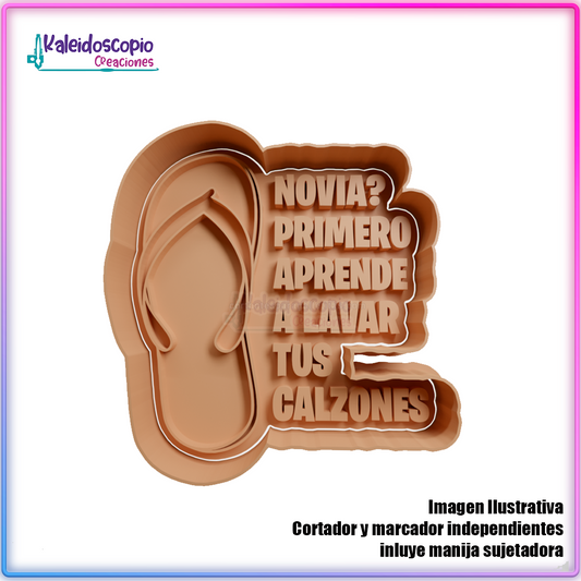 Chanclita, "novia" - Cortador para galletas y fondant