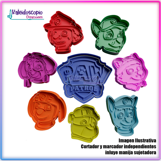 Paw Patrol v1 pack de cortador para galletas y fondant